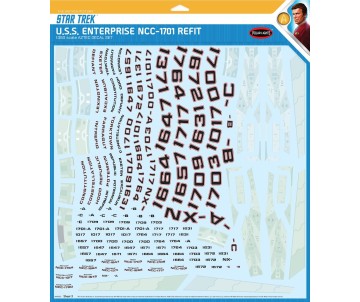 MKA 1/350 Star Trek U.S.S. Enterprise Refit Aztec Decals