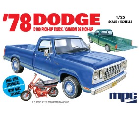 MPC 1978 Dodge D100 Custom Pickup (2T) 1/25 Model Kit (Level 2)