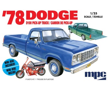 MPC 1978 Dodge D100 Custom Pickup (2T) 1/25 Model Kit (Level 2)