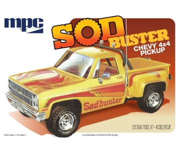 MPC 1/25 1981 Chevy Stepside Pickup Sod Buster Model Kit (Level 2)