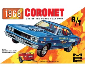 MPC 1/25 1968 Dodge Coronet Hardtop w/ Trailer Model Kit