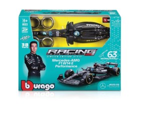 Bburago 1/24 Race Formula Mercedes W14 Model Kit w/helmet (2023) (Russell #63)