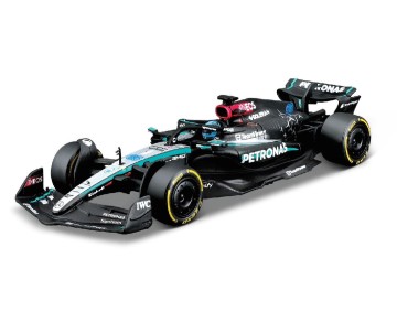 Bburago 1/24 Race Formula Mercedes W14 Model Kit w/helmet (2023) (Russell #63)