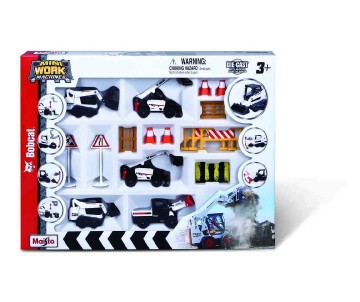 Maisto Mini Work Machines Bobcat Play Set (12 Pack)