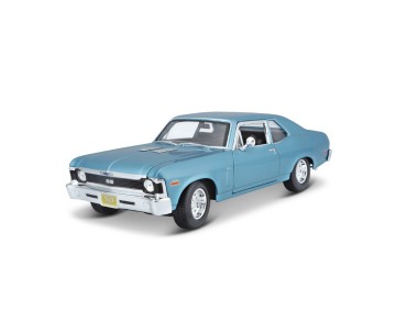 Maisto 1/18 SE 1970 Chevrolet Nova SS Coupe - Metallic Blue