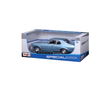 Maisto 1/18 SE 1970 Chevrolet Nova SS Coupe - Metallic Blue