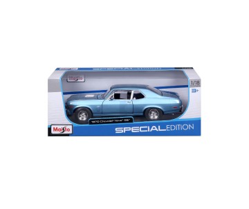 Maisto 1/18 SE 1970 Chevrolet Nova SS Coupe - Metallic Blue