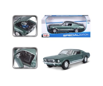 Maisto 1/18 SE 1967 Ford Mustang GTA Fastback - Metallic Green