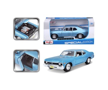 Maisto 1/24 SE 1970 Chevrolet Nova SS - Metallic Blue