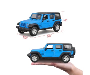 Maisto 1/24 SE Trucks 2015 Jeep Wrangler Unlimited - Met Blue/Met. White 