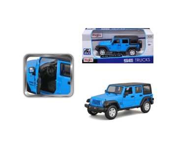 Maisto 1/24 SE Trucks 2015 Jeep Wrangler Unlimited - Met Blue/Met. White 