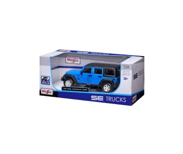 Maisto 1/24 SE Trucks 2015 Jeep Wrangler Unlimited - Met Blue/Met. White 