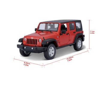 Maisto 1/24 SE Trucks 2015 Jeep Wrangler Unlimited - Metallic Orange