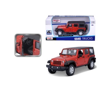 Maisto 1/24 SE Trucks 2015 Jeep Wrangler Unlimited - Metallic Orange
