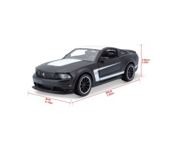 Maisto 1/24 SE 2012 Ford Mustang Boss 302 - Matte Black