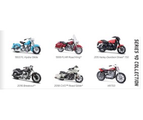 Maisto 1/18 Harley Davidson Motorcycles, Series 40 (12 Pack)