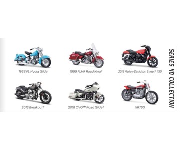 Maisto 1/18 Harley Davidson Motorcycles, Series 40 (12 Pack)