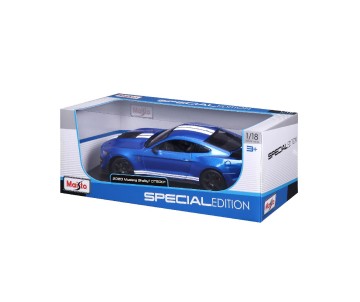 Maisto 1/18 Special Edition 2020 Mustang Shelby GT500 (CFTP) (Blue w/ White Stripe)