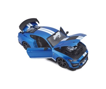 Maisto 1/18 Special Edition 2020 Mustang Shelby GT500 (CFTP) (Blue w/ White Stripe)