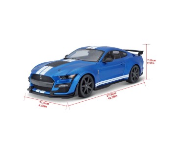 Maisto 1/18 Special Edition 2020 Mustang Shelby GT500 (CFTP) (Blue w/ White Stripe)