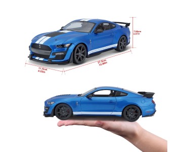 Maisto 1/18 Special Edition 2020 Mustang Shelby GT500 (CFTP) (Blue w/ White Stripe)