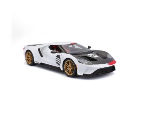 Maisto 1/18 SE 2021 Ford GT Heritage Series - White/Black/Red#98
