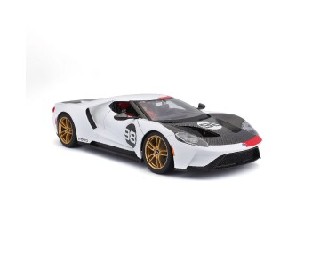 Maisto 1/18 SE 2021 Ford GT Heritage Series - White/Black/Red#98