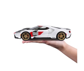 Maisto 1/18 SE 2021 Ford GT Heritage Series - White/Black/Red#98
