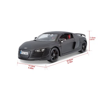 Maisto 1/18 SE 2011 Audi R8 GT - Stealth Black
