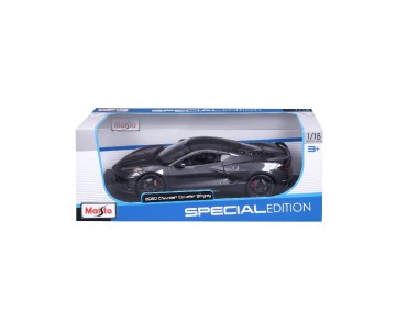 Maisto 1/18 Special Edition 2020 Chevrolet Corvette Stingray Z51 (Metallic Grey w/ Black Stripe)
