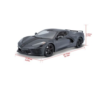 Maisto 1/18 Special Edition 2020 Chevrolet Corvette Stingray Z51 (Metallic Grey w/ Black Stripe)