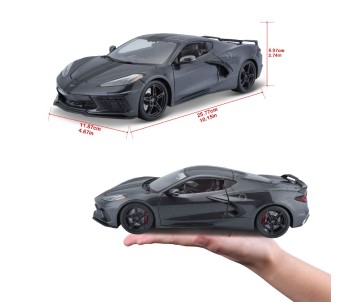Maisto 1/18 Special Edition 2020 Chevrolet Corvette Stingray Z51 (Metallic Grey w/ Black Stripe)