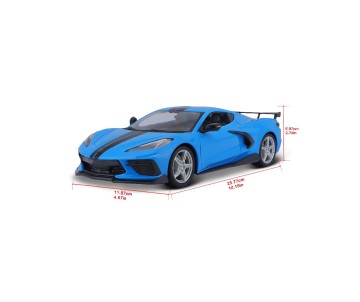 Maisto 1/18 Special Edition 2020 Chev Corvette Stingray Z51 (High-Wing) (Blue)