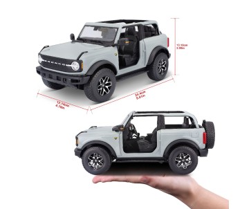 Maisto 1/18 SE 2021 Ford Bronco Badlands (w/o doors) - Cactus Gray