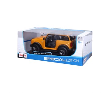 Maisto 1/18 Special Edition 2021 Ford Bronco Badlands (without doors) (Orange)