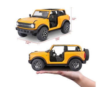 Maisto 1/18 Special Edition 2021 Ford Bronco Badlands (without doors) (Orange)