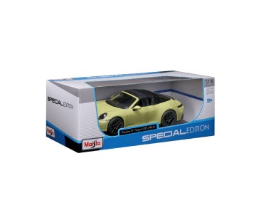 Maisto 1/18 SE 2025 Porsche 911 Targa 4 GTS (992.2 Hybrid) - Cartegena Yellow