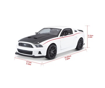 Maisto 1/24 SE 2014 Ford Mustang Street Racer - White
