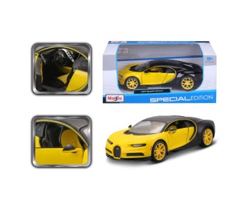 Maisto 1/24 SE Bugatti Chiron - Yellow/Black