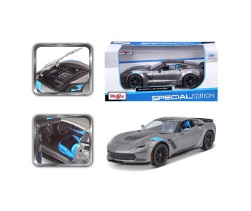 Maisto 1/24 Special Edition 2017 Chevrolet Corvette Grand Sport (Metallic Grey)
