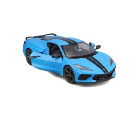 Maisto 1/24 SE 2020 Chevrolet Corvette Stingray Z51 - Blue W/Blk Stripe