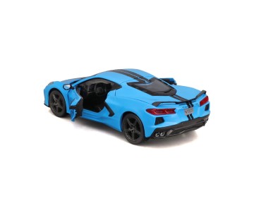 Maisto 1/24 SE 2020 Chevrolet Corvette Stingray Z51 - Blue W/Blk Stripe
