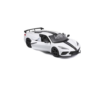 Maisto 1/24 SE 2020 Chevrolet Corvette Stingray Coupe High wing - White