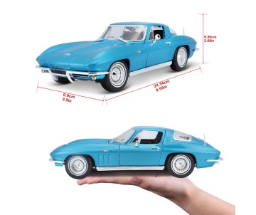 Maisto 1/18 Special Edition 1965 Chevrolet Corvette (Metallic Light Blue)