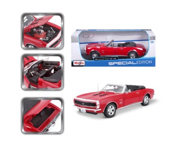 Maisto 1/18 SE 1967 Chevrolet Camaro SS 396 Convertable  - Red