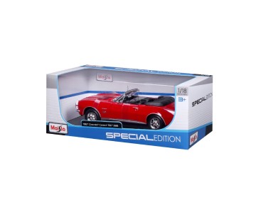 Maisto 1/18 SE 1967 Chevrolet Camaro SS 396 Convertable  - Red