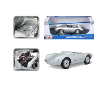 Maisto 1/18 Special Edition 1956 Porsche 550A Spyder (Silver)