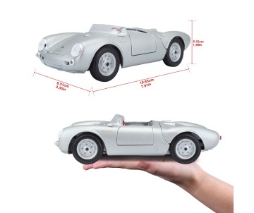 Maisto 1/18 Special Edition 1956 Porsche 550A Spyder (Silver)
