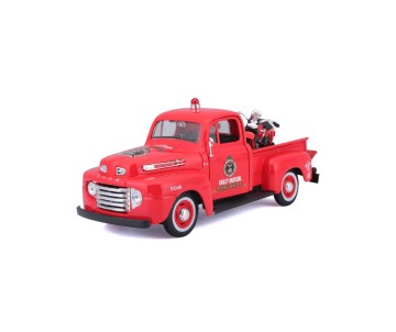 Maisto 1/24 Harley Davidson '36 EL Knucklehead + 1948 Ford F-1 (Dark Red)