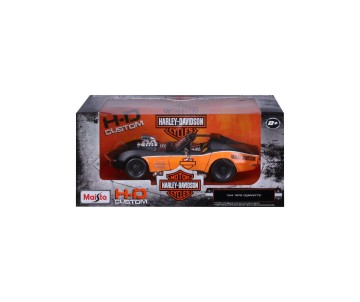 Maisto 1/25 Harley Davidson Custom 1970 Chevy Corvette (Black/Orange)